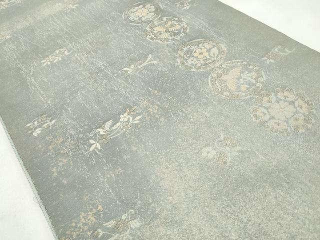 平和屋着物◎六通柄袋帯　鳳凰花文　箔百撰　金糸　鈴乃屋扱い　正絹　逸品　CABD2220qe