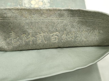 平和屋着物◎六通柄袋帯　鳳凰花文　箔百撰　金糸　鈴乃屋扱い　正絹　逸品　CABD2220qe