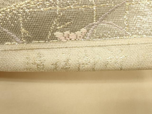 平和屋着物◎六通柄袋帯　唐織　清祥御所　金銀糸　正絹　逸品　CABD2223qe