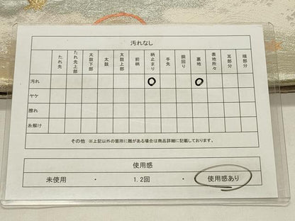 平和屋着物◎六通柄袋帯 唐織 金銀糸 正絹 逸品 CABD2256qe
