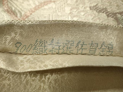 平和屋着物◎900特選佐賀錦 六通柄袋帯 絵巻花鳥文 金銀糸 正絹 逸品 CABD2317qe