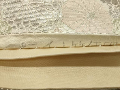 平和屋着物◎六通柄袋帯 風景文 プラチナ箔 正絹 逸品 CABD2323qe