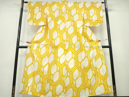 平和屋着物∴夏物 浴衣 有松鳴海絞り 亀甲重ね文様 綿 逸品 CABD2403ng