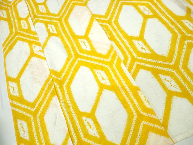 平和屋着物∴夏物 浴衣 有松鳴海絞り 亀甲重ね文様 綿 逸品 CABD2403ng