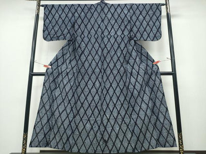 平和屋着物∴夏物 浴衣 有松鳴海絞り 菱文 綿 逸品 CABD2404ng