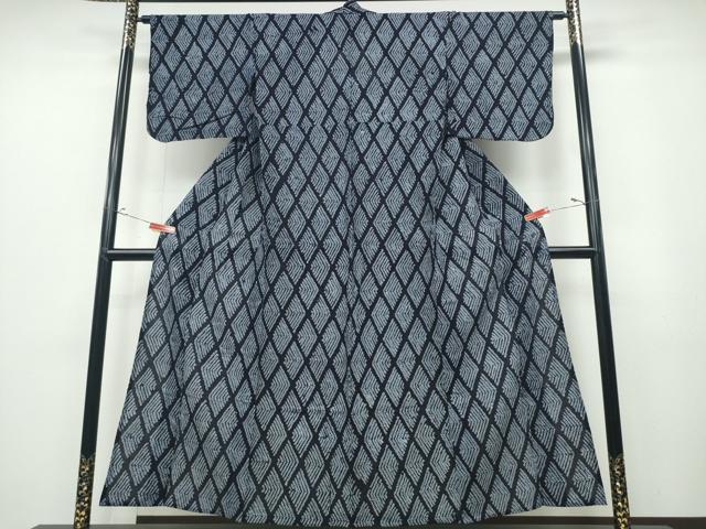 平和屋着物∴夏物 浴衣 有松鳴海絞り 菱文 綿 逸品 CABD2404ng