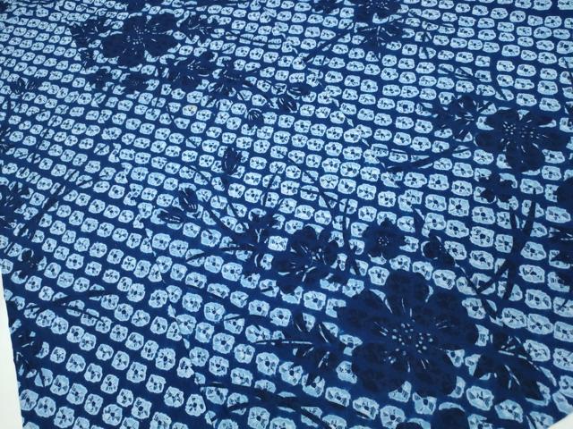 平和屋着物∴夏物 浴衣 有松鳴海絞り 蜘蛛絞り 枝花文 綿 逸品 CABD2407ng