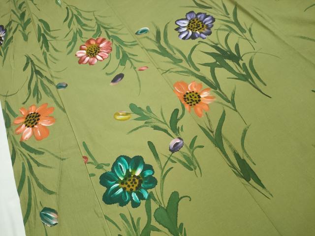 平和屋着物∴夏物 浴衣 手描き 草花文 綿 逸品 CABD2408ng