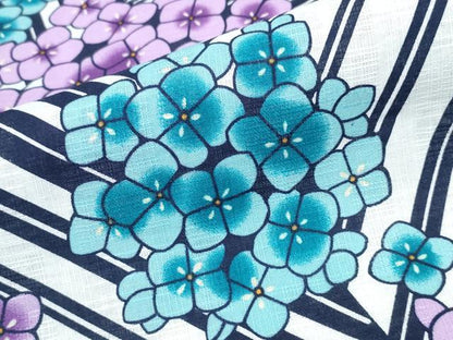 平和屋着物∴夏物 浴衣 紫陽花 綿麻 逸品 CABD2414ng