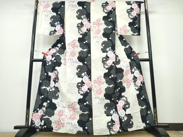 平和屋着物∴夏物 浴衣 綿紅梅 舞桜 ラメ 綿 逸品 CABD2415ng