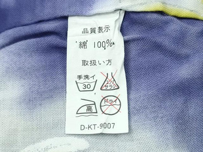 平和屋着物∴夏物 世界的ファッションデザイナー 山本寛斎 kansaiブランド 浴衣 桔梗舞葉文 銀彩 綿 逸品 CABD2416ng