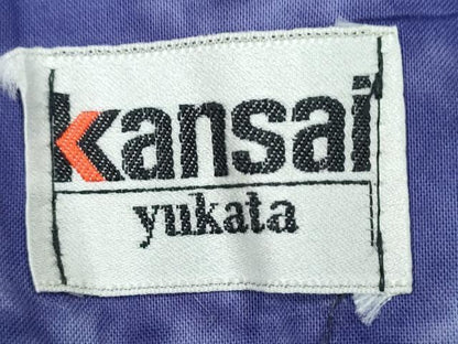 平和屋着物∴夏物 世界的ファッションデザイナー 山本寛斎 kansaiブランド 浴衣 桔梗舞葉文 銀彩 綿 逸品 CABD2416ng
