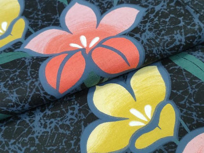 平和屋着物∴夏物　浴衣　草花文　綿　逸品　未使用　CABD2417ng