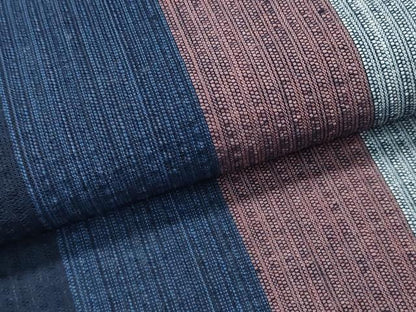 平和屋着物∴夏物 阿波しじら織 浴衣 間道 綿 逸品 CABD2418ng