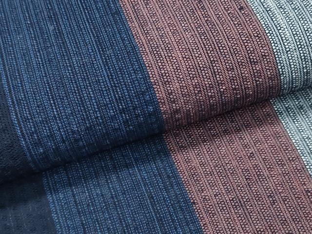 平和屋着物∴夏物 阿波しじら織 浴衣 間道 綿 逸品 CABD2418ng