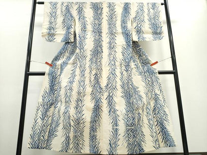 平和屋着物∴夏物 浴衣 草木文 綿 逸品 CABD2420ng