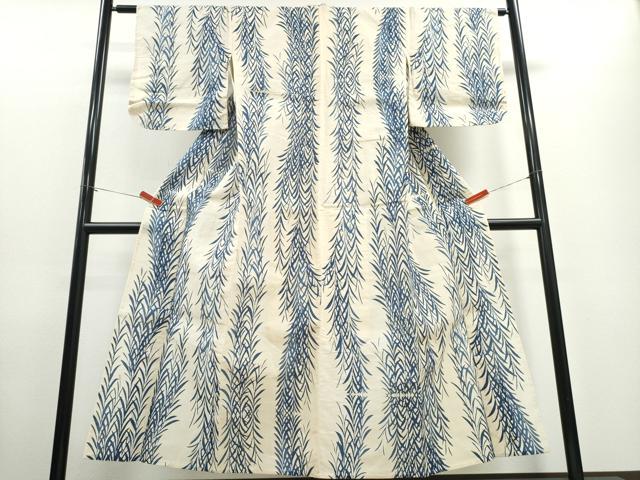 平和屋着物∴夏物 浴衣 草木文 綿 逸品 CABD2420ng