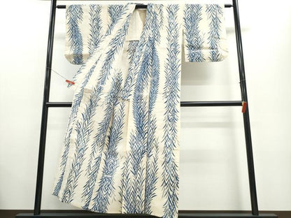 平和屋着物∴夏物 浴衣 草木文 綿 逸品 CABD2420ng