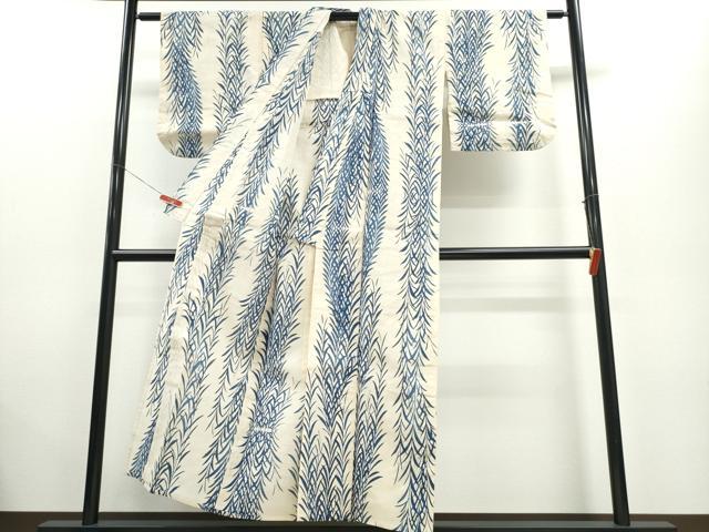 平和屋着物∴夏物 浴衣 草木文 綿 逸品 CABD2420ng