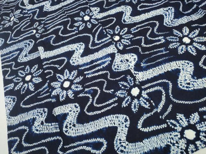 平和屋着物∴夏物 浴衣 有松鳴海絞り 流水舞花文 伊勢丹扱い 綿 逸品 CABD2423ng