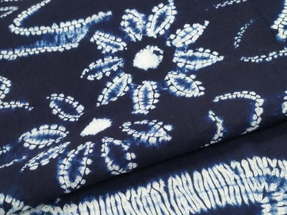 平和屋着物∴夏物 浴衣 有松鳴海絞り 流水舞花文 伊勢丹扱い 綿 逸品 CABD2423ng