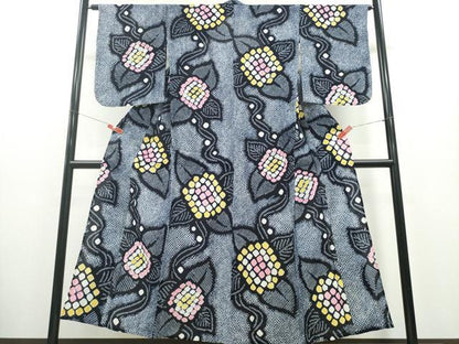 平和屋着物∴夏物 浴衣 有松鳴海絞り 紫陽花 綿 逸品 未使用 CABD2424ng