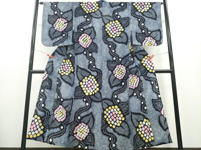 平和屋着物∴夏物 浴衣 有松鳴海絞り 紫陽花 綿 逸品 未使用 CABD2424ng