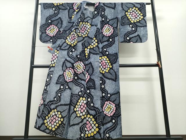 平和屋着物∴夏物 浴衣 有松鳴海絞り 紫陽花 綿 逸品 未使用 CABD2424ng