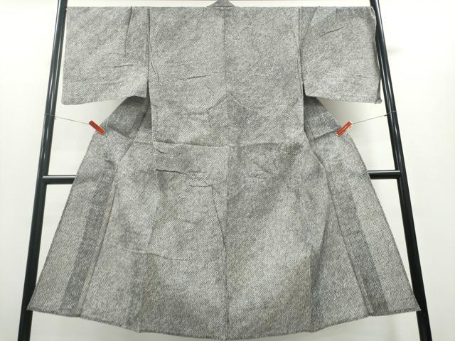 平和屋着物∴夏物　男性　浴衣　有松鳴海絞り　三浦絞り　黒地　綿　逸品　CABD2425ng