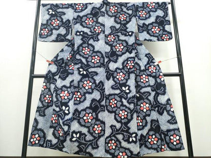 平和屋着物∴夏物 浴衣 有松鳴海絞り 花唐草文 綿 逸品 CABD2426ng