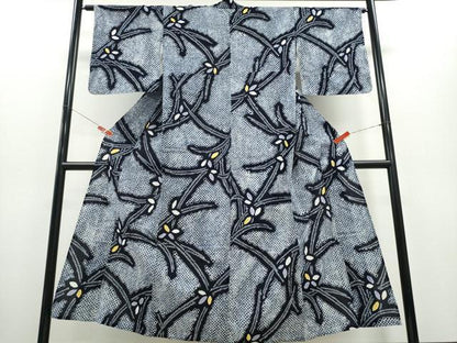 平和屋着物∴夏物 浴衣 有松鳴海絞り 蘭 綿 逸品 CABD2432ng