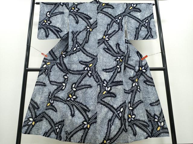 平和屋着物∴夏物 浴衣 有松鳴海絞り 蘭 綿 逸品 CABD2432ng