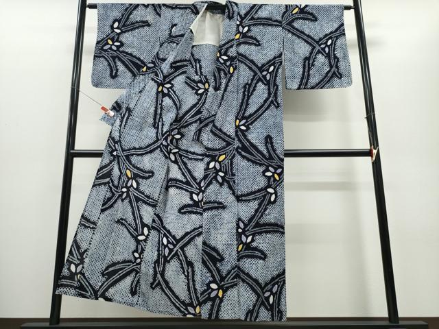 平和屋着物∴夏物 浴衣 有松鳴海絞り 蘭 綿 逸品 CABD2432ng