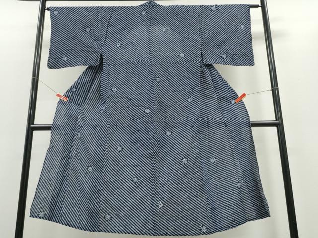 平和屋着物∴夏物 男性 浴衣 有松鳴海絞り 雪華 斜線文 綿 逸品 CABD2434ng