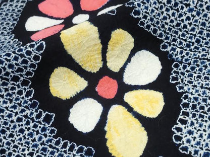 平和屋着物∴夏物 浴衣 有松鳴海絞り 花菱文 綿 逸品 CABD2438ng