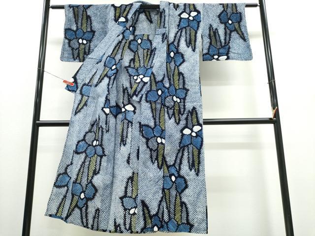 平和屋着物∴夏物 浴衣 有松鳴海絞り 杜若 綿 逸品 CABD2447ng