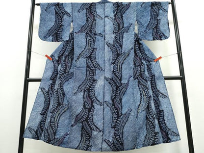 平和屋着物∴夏物 浴衣 有松鳴海絞り 草木文 綿 逸品 CABD2451ng