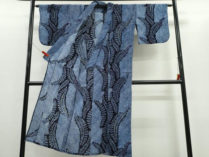 平和屋着物∴夏物 浴衣 有松鳴海絞り 草木文 綿 逸品 CABD2451ng