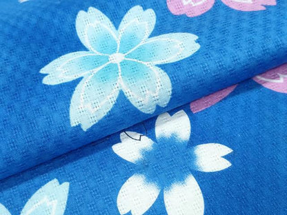 平和屋着物∴夏物 浴衣 舞桜 綿 逸品 CABD2457ng