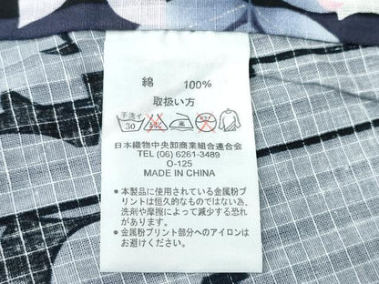平和屋着物∴夏物 浴衣 薔薇シルエット 銀彩 綿 逸品 未使用 CABD2459ng
