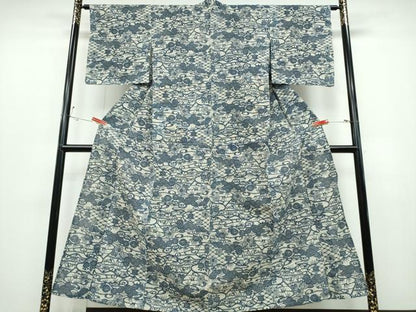 平和屋着物∴夏物 浴衣 綿絽 流水吉祥花文 綿 逸品 CABD2460ng