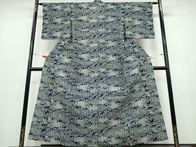 平和屋着物∴夏物 浴衣 綿絽 籬花文 綿 逸品 CABD2461ng
