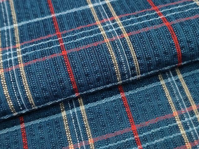 平和屋着物∴夏物 阿波しじら織 浴衣 格子柄 綿 逸品 CABD2464ng