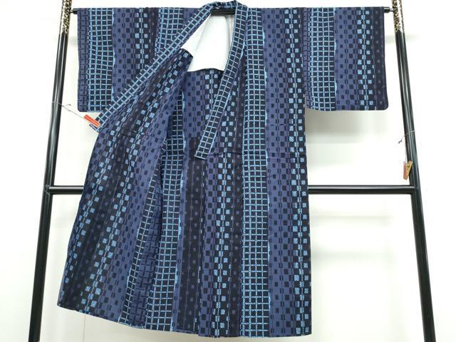 平和屋着物∴夏物 男性 浴衣 幾何学文様 綿 逸品 CABD2465ng