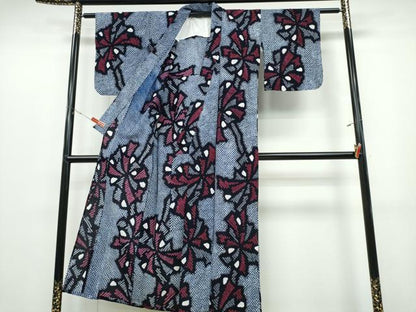 平和屋着物∴夏物 浴衣 有松鳴海絞り 舞花文 綿 逸品 CABD2472ng
