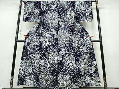 平和屋着物∴夏物 浴衣 菊文 綿 逸品 CABD2483ng