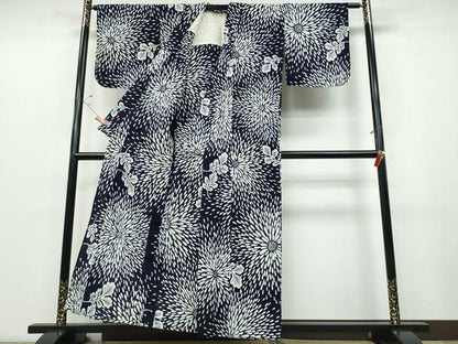 平和屋着物∴夏物 浴衣 菊文 綿 逸品 CABD2483ng