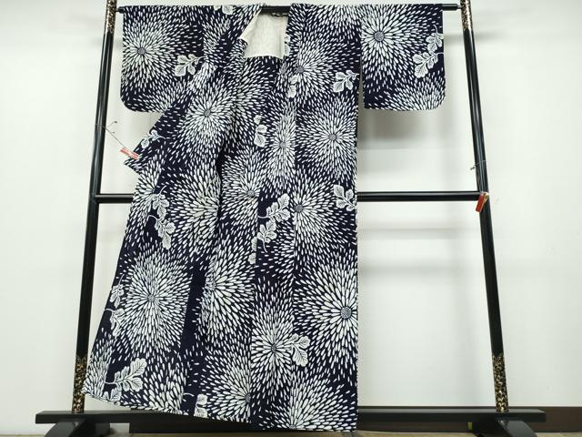 平和屋着物∴夏物 浴衣 菊文 綿 逸品 CABD2483ng