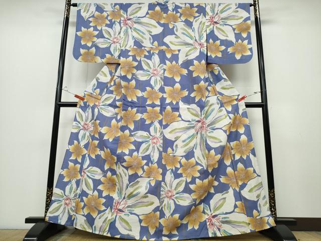 平和屋着物∴夏物 浴衣 舞花尽くし 綿 逸品 CABD2487ng