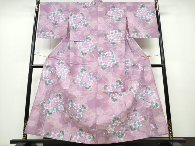平和屋着物∴夏物 浴衣 綿紅梅 舞花尽くし 綿 逸品 CABD2490ng
